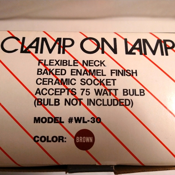 WALLACE CLAMP ON LAMP WITH METAL ENAMEL FINISH LAMP SHADE & CLAMP (NWT/BOX) - Picture 7 of 7